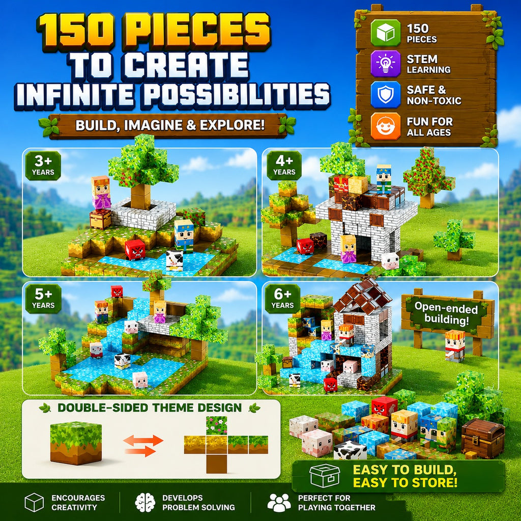 Magnetic World™ Adventure Set – 150 Magnetic Building Blocks