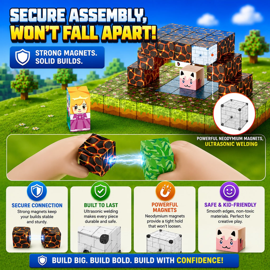 Magnetic World™ Adventure Set – 150 Magnetic Building Blocks