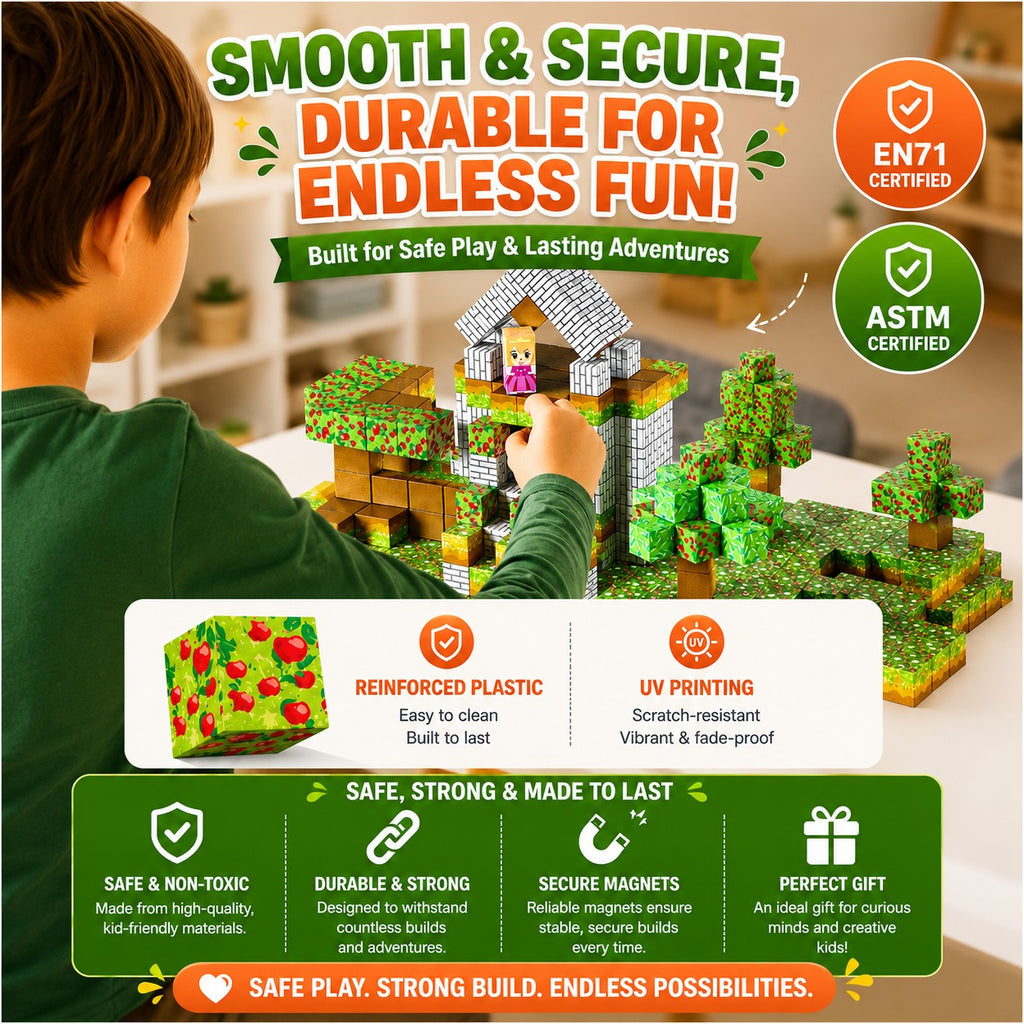 Magnetic World™ Adventure Set – 150 Magnetic Building Blocks